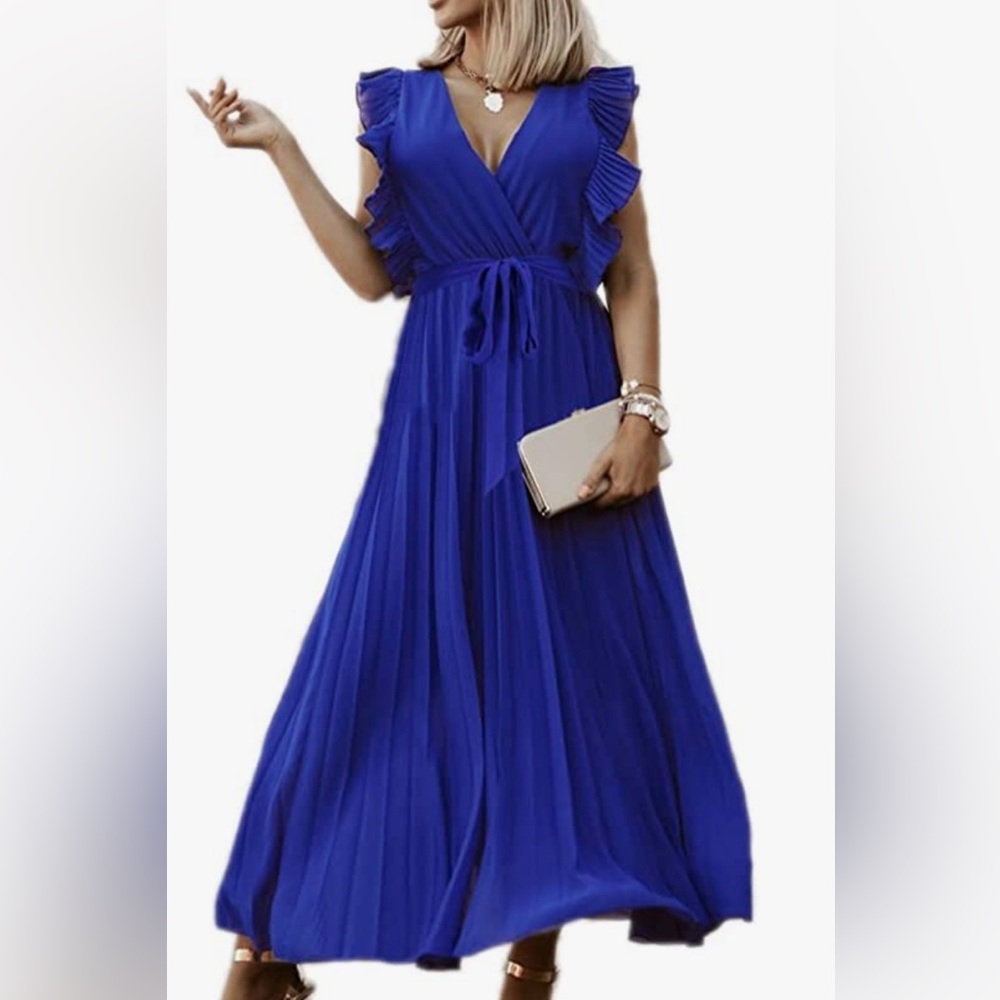 Blue Aline wrap dress